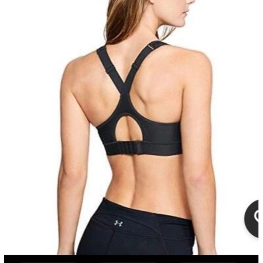 Under Armour Women's HIGH IMPACT Sports Bra Black 1387229 Sz M